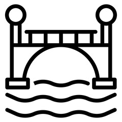 Bridge Vector Design Icon Style
