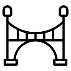Bridge Icon Vector Design Icon Style