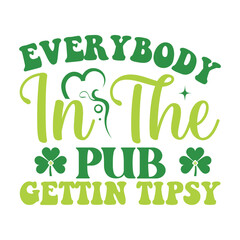 Everybody in the pub gettin tipsy SVG Design
