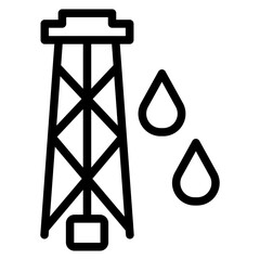 Oil Rig Vector Design Icon Style