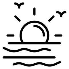 Sunrise Vector Design Icon Style