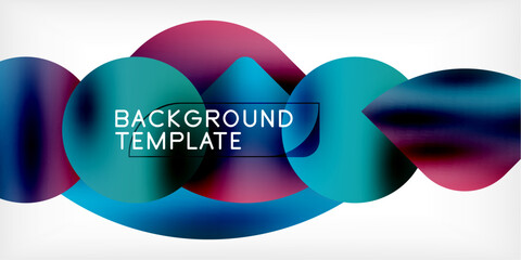 Bright circles with shadows abstract background