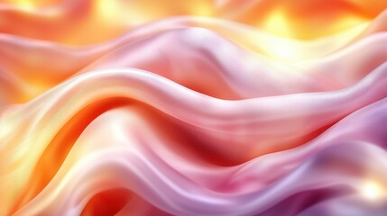 Fototapeta premium Luxurious Soft Peach and Pink Silk Fabric Draped Texture Background