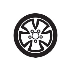 Obraz premium Minimalist Off-Road Tire Icon for Adventure Branding