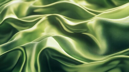 Obraz premium Abstract green silk fabric texture background.