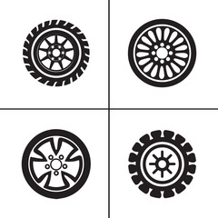 Minimalist Off-Road Tire Icon for Adventure Branding © MDSUMON