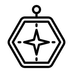 Compass Vector Design Icon Style