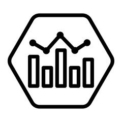 Bar Chart Vector Design Icon Style