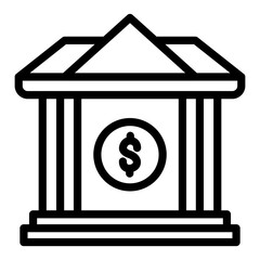 Bank Building Vector Design Icon Style