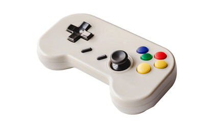 Retro-Inspired Wireless Game Controller with Colorful Buttons 