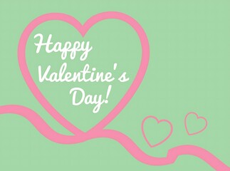 Heart pink x moss green