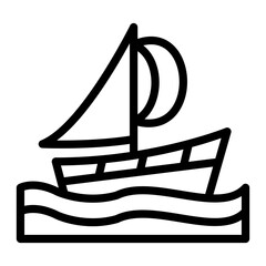 Sailboat Vector Design Icon Style