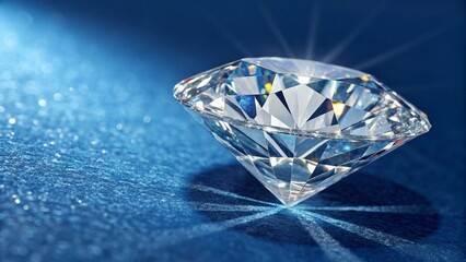 diamond on blue background