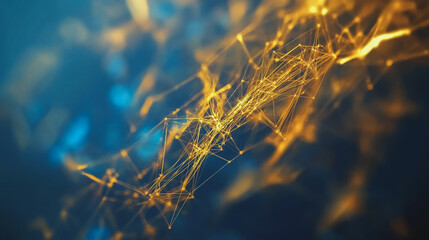 Abstract digital background electromagnetic wave background Innovation digital wave, information technology background and green luxury background with golden line decoration and curve light effect