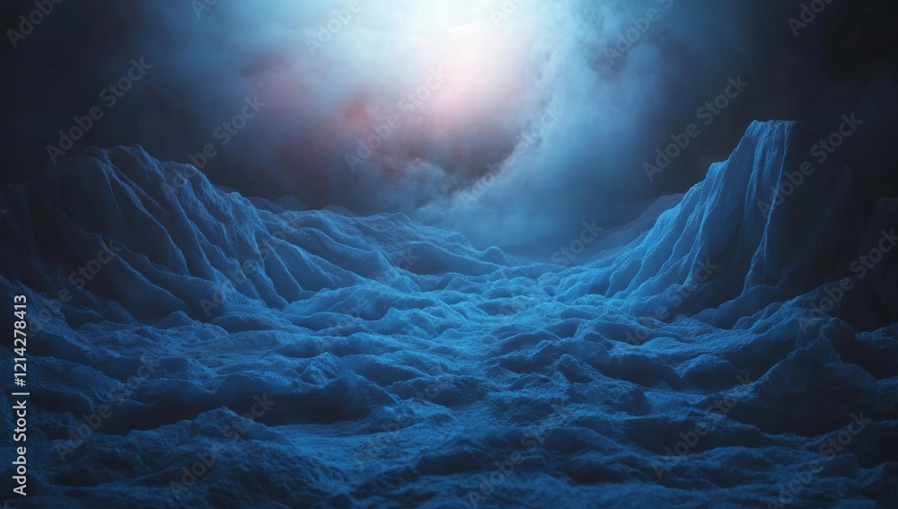 Poster offering a seamless shift from dark to light blue, this gradient background is well-suited for a var