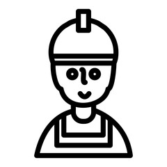 Factory worker Vector Design Icon Style