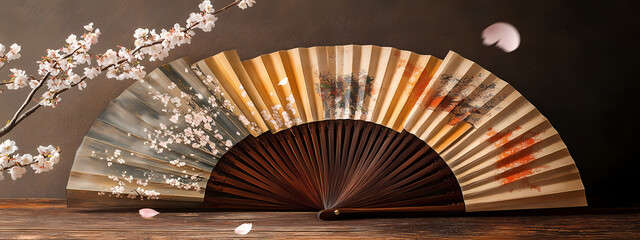 Vintage Japanische Fächerkunst