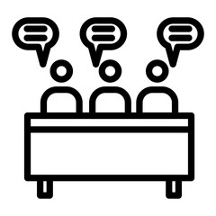 Team meeting Vector Design Icon Style