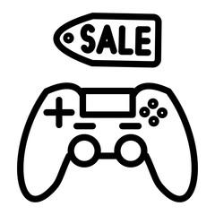 Gamepad Sale Vector Design Icon Style