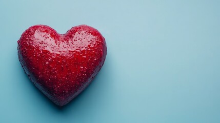 Obraz premium Minimalist Valentine's Day design Heart symbol, love and romance.