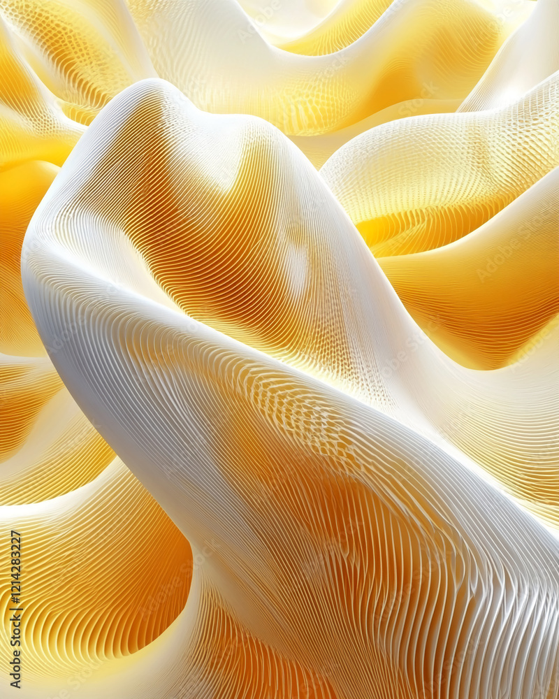 Leinwandbilder abstract wavy pattern with yellow and white textures creating a vibrant background