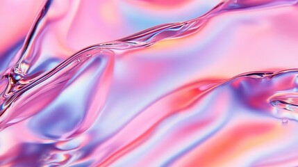 Abstract liquid waves in vibrant pink and purple