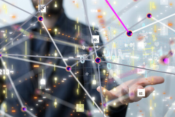 digital medical futuristic interface 3D rendering - 3d