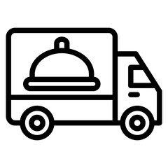 Fototapeta premium Food Truck Vector Design Icon Style
