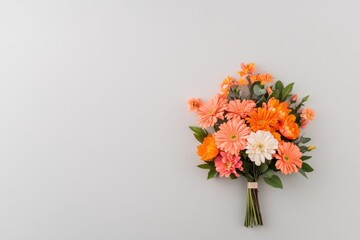 top down view of vibrant floral bouquet arranged in symmetrical pattern with thematic colors representing international