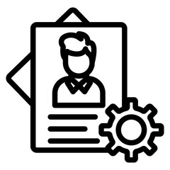 Account Settings Vector Design Icon Style