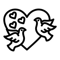 Love Birds Vector Design Icon Style