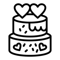 Wedding Cake Vector Design Icon Style
