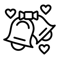 Wedding Bells Vector Design Icon Style