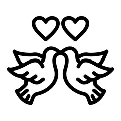 Doves Vector Design Icon Style