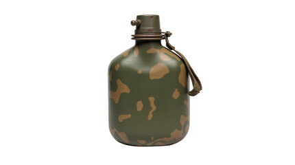 Obraz premium Military water bottle isolated on transparent or white background.