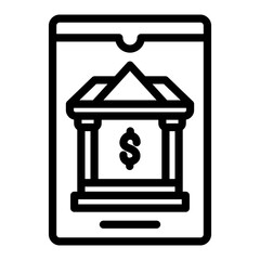 Mobile Banking Vector Design Icon Style