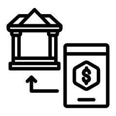 Electronic Transfer Vector Design Icon Style