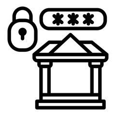 Banking Security Vector Design Icon Style