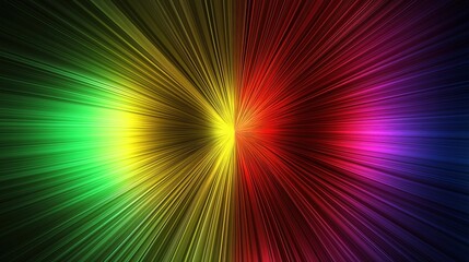 Obraz premium Radiant abstract rainbow burst with metallic texture