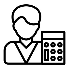 Accountant Vector Design Icon Style