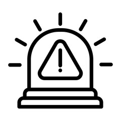 Warning Light Vector Design Icon Style