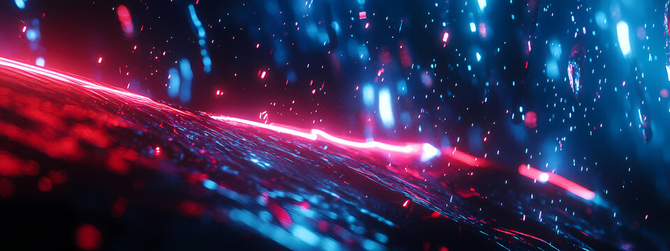 Neon-Lichtstrahlen im Hyperraum