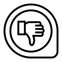 Thumbs Down Vector Design Icon Style