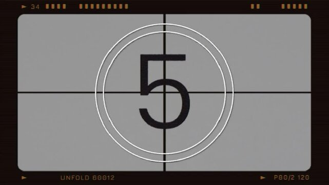 Movies start intro 1 2 3 4 5 count down 