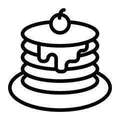Pancake Vector Design Icon Style