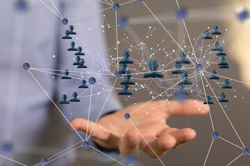 hierarchy connection team group digital
