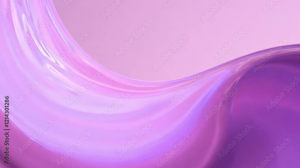 Poster A captivating swirl of glossy purple material flows gracefully, creating an abstract visual effect.
