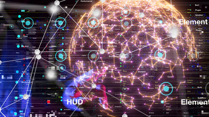 Technology background. Big data concept. Binary