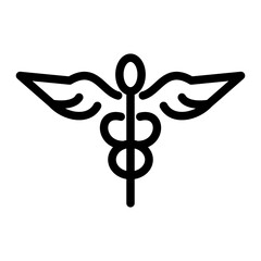 Caduceus Vector Design Icon Style