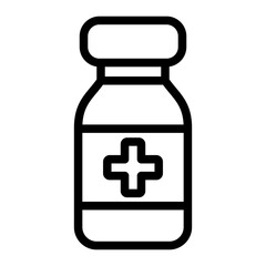 Obraz premium Medicine Bottle Vector Design Icon Style